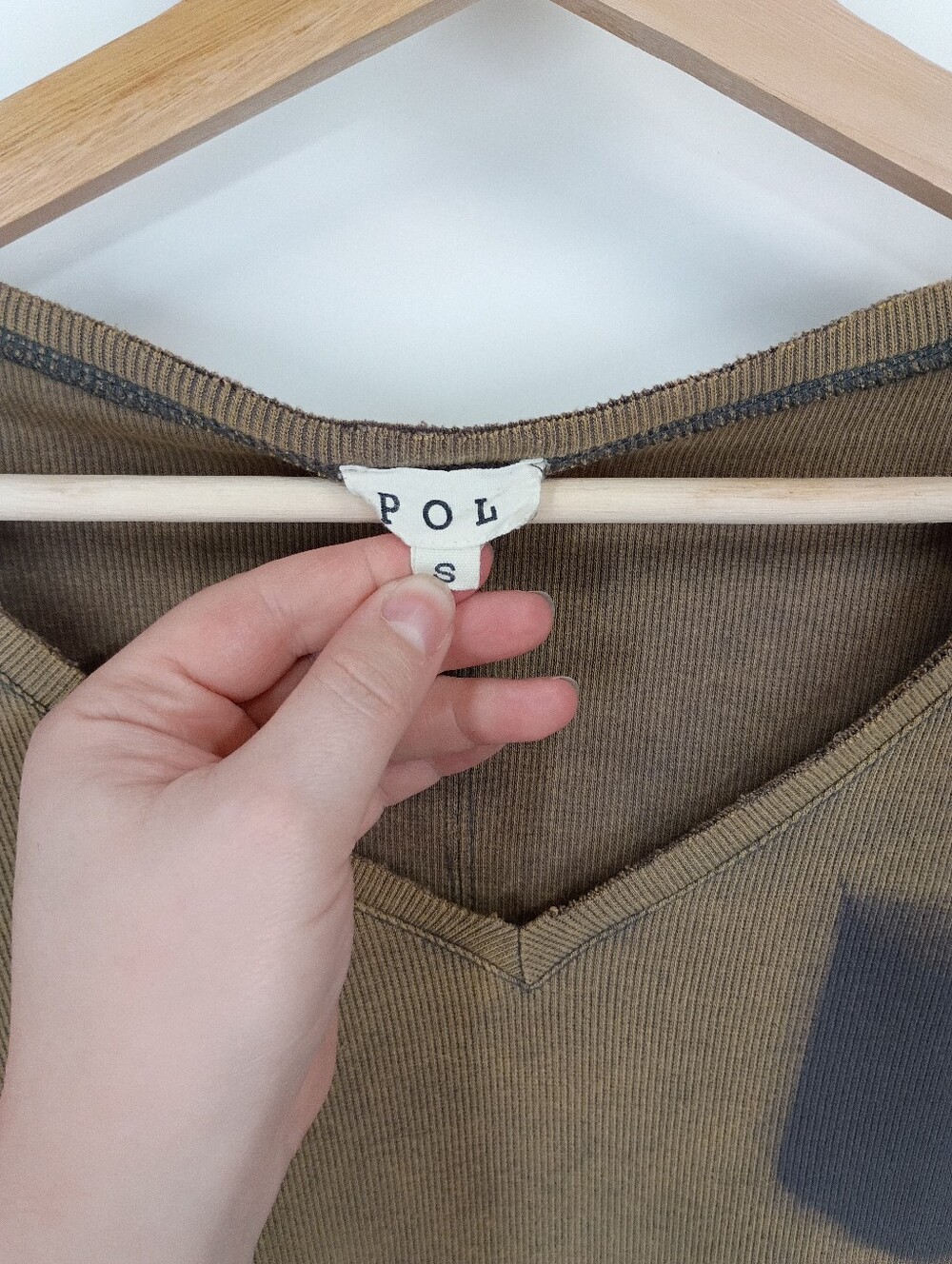 POL Distressed Ribbed Long Sleeve Top - Picture 3 of 5